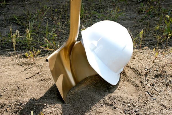Groundbreaking ceremony symbol at Charter Senior Living of Hopkinsville in KY.