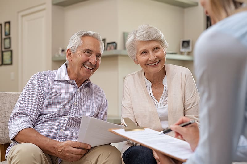 Couple receiving personalized guidance at Charter Senior Living of Hopkinsville in KY.